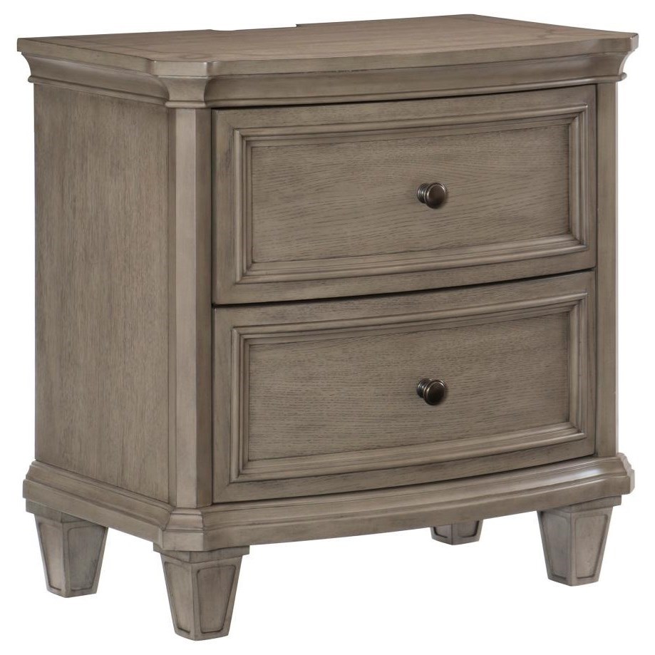 Homelegance Vermillion 54424 Transitional 2Drawer Nightstand Corner